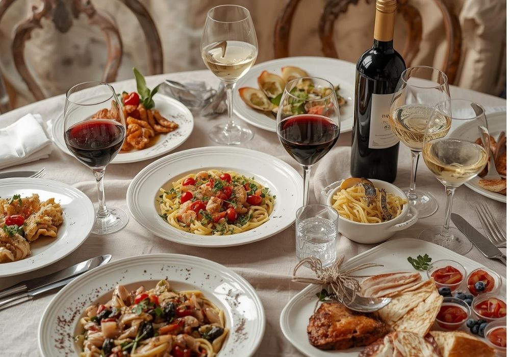 bester alkoholfreier Wein beim Essen